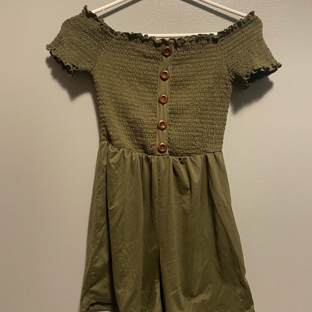 Camo green romper